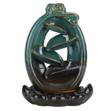 Ceramic Incense Burner Backflow Waterfall Exquisite Workmanship Celestial Moon Design Symbolic Design Dual Functionality Elegant Decor Gift Idea