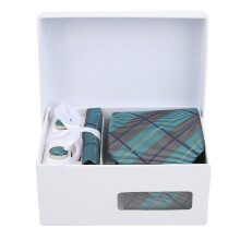 Unique Design Men's Sophisticated Checkered Tie Set Woven Microfibre Formal Accessories Pocket Square Cufflinks Tie Clip Fashion Conscious Individuals