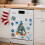 Julsnögubbe kylskåpsmagnet blå vit 1 styck 4