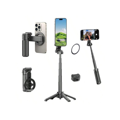 2025Τρίποδο Selfie Stick για ταξίδια με ασύρματο τηλεχειριστήριο – Φορητή μίνι βάση 1