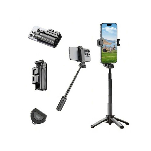 2025Τρίποδο Selfie Stick για ταξίδια με ασύρματο τηλεχειριστήριο – Φορητή μίνι βάση 2