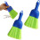 2 scope a mano in plastica con setole spesse e fori per appenderle – Mini scopa per tavoli, davanzali, angoli e mobili. 2