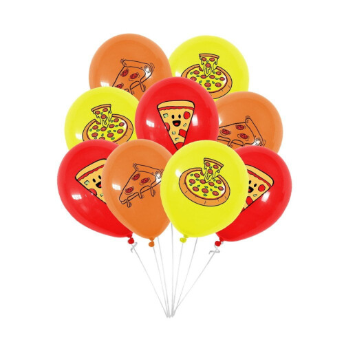 18er-Packung Latexballons mit Pizzamotiv (30 cm) 1