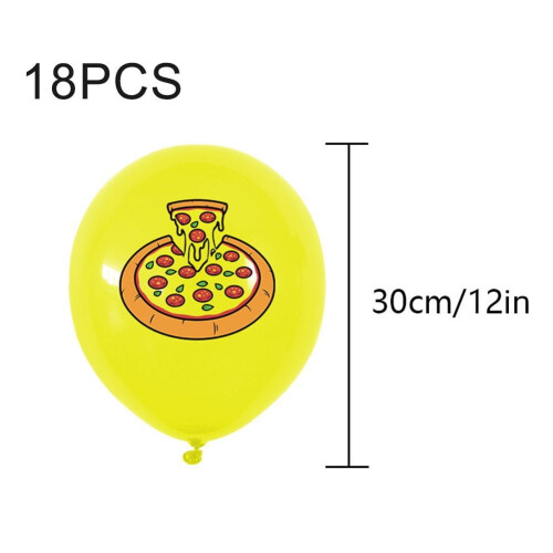 18er-Packung Latexballons mit Pizzamotiv (30 cm) 2