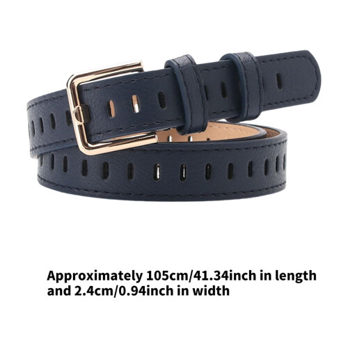 Unisex Δερμάτινη Ζώνη με Ρυθμιζόμενη Μέση 105cm 2