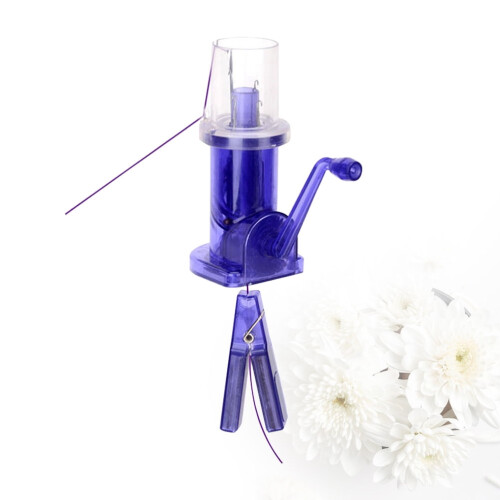 Blue Spool Knitting Tool for Durable Hand Braiding and Spiral Loop Knot Making 2