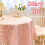 Runde Tischdecke aus strukturiertem Polyester, 55 Zoll 5