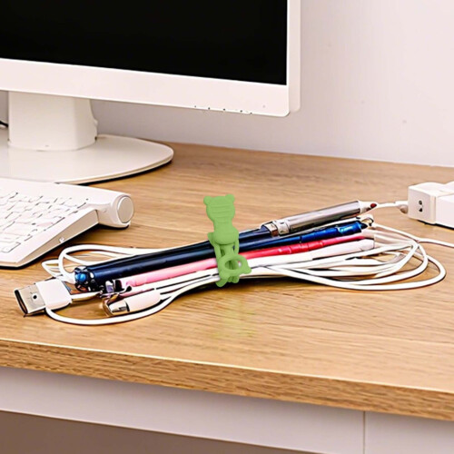 Cleme de sârmă din silicon reutilizabile, flexibile, pachet de 10 1