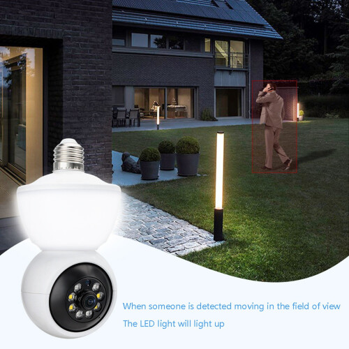 Light Bulb Surveillance Camera 360 Night Full Color Network High Definition Home 2