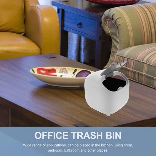 Small Office Trash Can White Abs 1Pack Practical 1