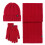 Strickset für Erwachsene, 3-teilig: Mütze, Schal, Handschuhe 4