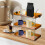Coffee Mug Holder Countertop Organizer Multifunctional Cup Display Shelf Kitchen Brown 6