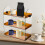 Coffee Mug Holder Countertop Organizer Multifunctional Cup Display Shelf Kitchen Brown 7