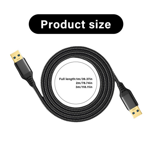 Καλώδιο επέκτασης USB3.0 με πλεξούδα από νάιλον, διπλό αρσενικό άκρο για κάμερα, 2