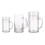 Stevige bierpullen van geribbeld glas met ergonomische handgreep. 5