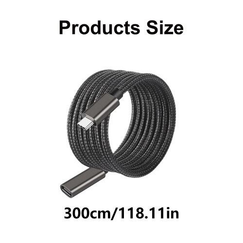 Καλώδιο επέκτασης USB C αρσενικό σε θηλυκό, καλώδιο φόρτισης, γρήγορη παροχή 1