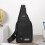 Τσάντα ώμου Crossbody Sling Bag Υφασμάτινη με πολλαπλές τσέπες 3