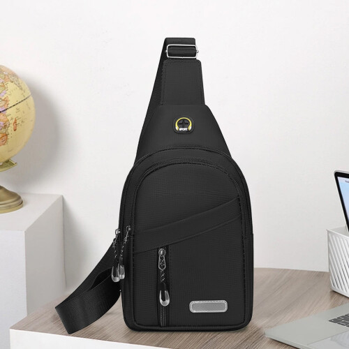 Τσάντα ώμου Crossbody Sling Bag Υφασμάτινη με πολλαπλές τσέπες 2
