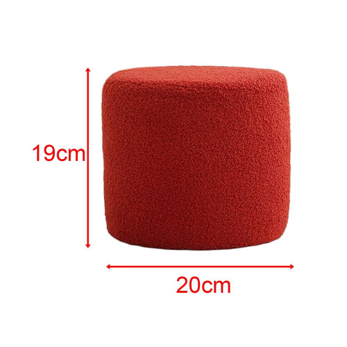 Round woven ottoman footrest stool small cylinder 2