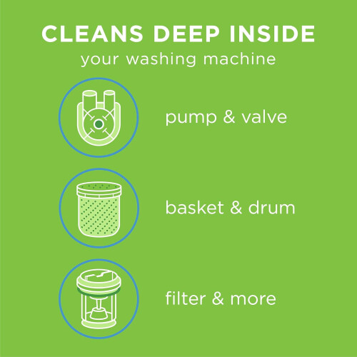 Washing Machine Cleaner, Cleans Front Load and Top Load Washers, Including HE, 5 Tablets 1