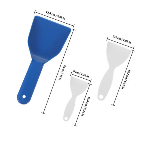 3 Pcs Mini Freezer Defrosting Scraper Snow Blower 1