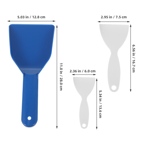 3 Pcs Mini Freezer Defrosting Scraper Snow Blower 2