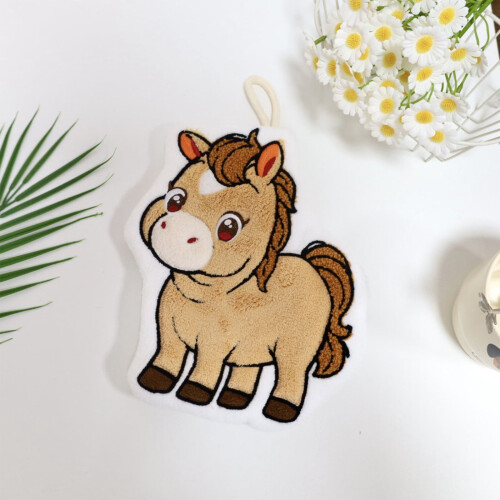 Horse-shaped hanging hand towels polyester kitchen bathroom 1