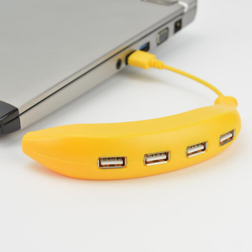 Concentrador USB de plástico de 4 puertos para frutas y verduras. 1