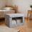 Fabric Storage Bin with Lid and Handles, Clear Window, 1 6