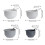 4-Pc Plastic Nesting Mixing Bowl Set, Clear Reusable Snack & Food Storage Bowls, Stackable Egg Beating Bowls | Compatible with KitchenAid Stand 4