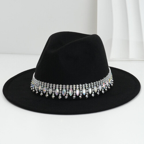 Καπέλο Western Cowboy με Καρδιά από Στρας – Unisex Μαύρο 1