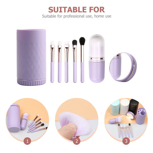 Eyeshadow Brush Set for Beginners, Compact Travel Makeup Brushes, Soft Bristles for Blending and Application 1