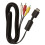 Καλώδιο AV Audio Video RCA A/V6Z για λεπτό PlayStation PS1PS2PS3 2