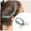 Fermaglio per capelli azzurro cielo con strass per chignon da sposa 3