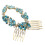 Fermaglio per capelli azzurro cielo con strass per chignon da sposa 4