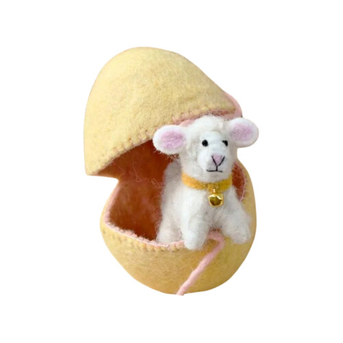 Wool Felt Easter Surprise Eggs with Random Cute Animals – Blind Box Decor, Egg Fillers, Compatible with Easter Crafts 1