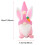 Easter gnome plush doll, handmade bunny faceless ornament, 3