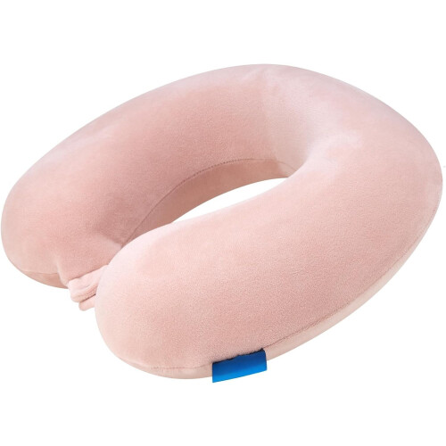 Almohada de viaje en forma de U de espuma viscoelástica con funda polar. 1