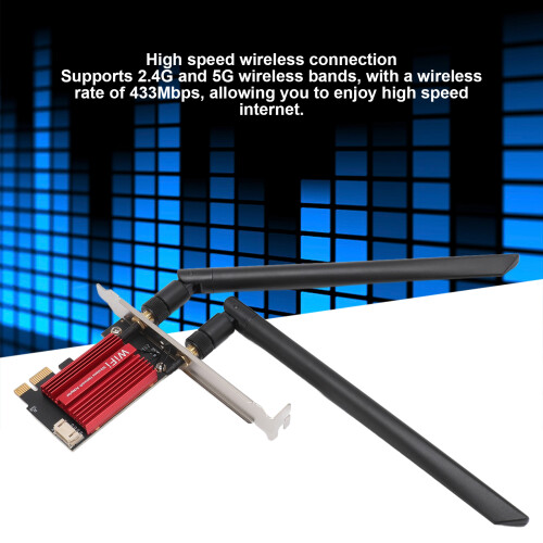 Dual Band Wireless Network Adapter 433Mbps Bluetooth 4.2 PCIe 2