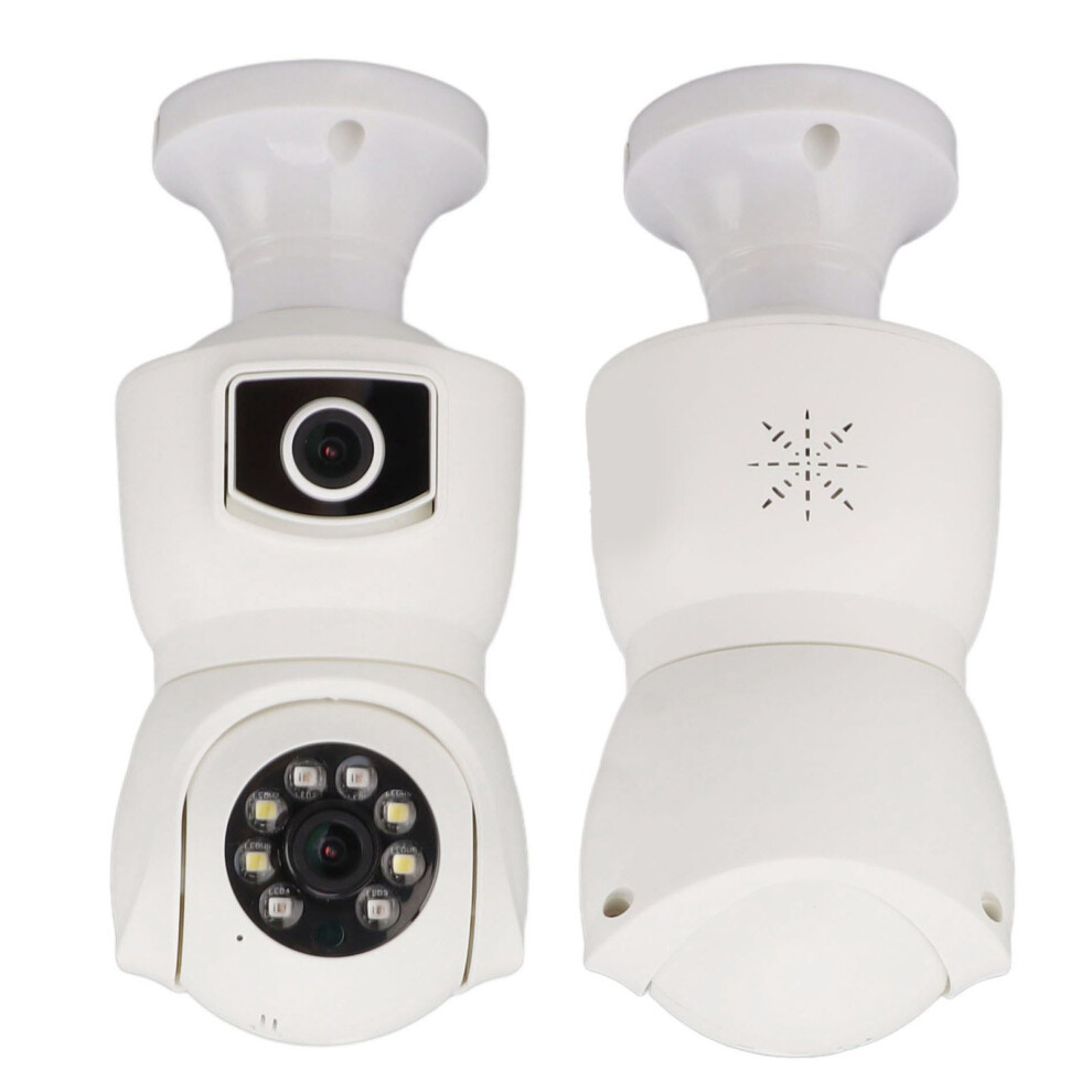 Dual Lens 1080P Security Camera E27 2.4Ghz Night Vision Light 4941387266497