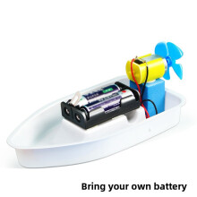 Modellino barca elettrica autofatto set materiale assemblaggio bambini giocattoli educativi