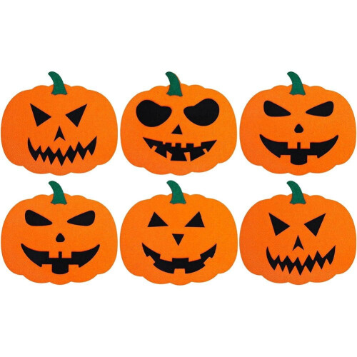 Σετ από 6 σουβέρ κολοκύθας για το Halloween, αντιολισθητικά, ανθεκτικά στη θερμότητα 1