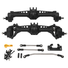 Axă față îmbunătățită cu capacitate mare de direcție pentru RC Crawlers, set de axe cu aspect de simulare ridicată cu structură servo pe