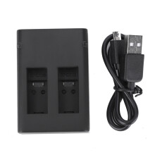 Durable Action Camera Battery Set With Dual Slot Charger High Capacity Fast Charging LED Indicator Light For Outdoor Adventures Wide Compatibility