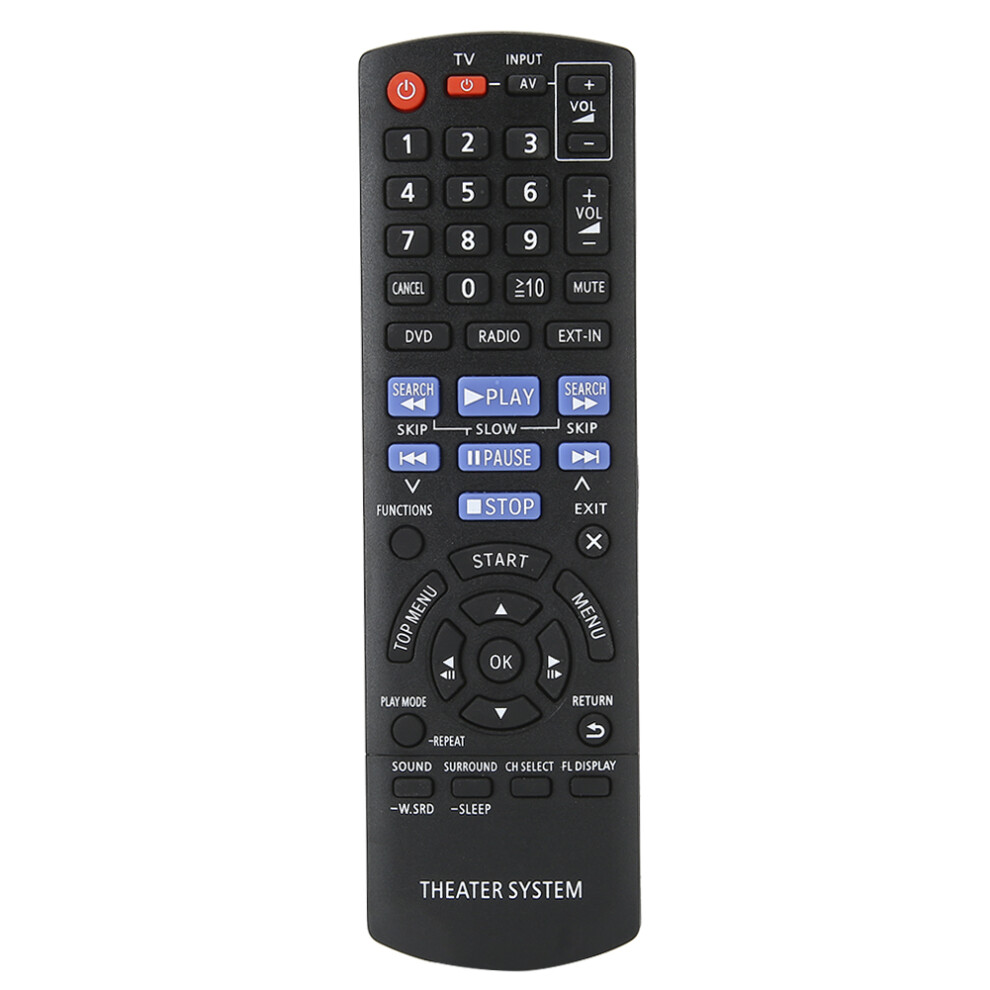 Home Theater Sound System Replacement Remote For Panasonic Blu Ray Disc Players, Pre Programmed Infrared Remote Control No Setup Needed, Durable Abs 9049227003303