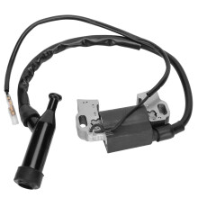 Bobine d'allumage compatible avec moteur OHV, avec entraxe de fixation adapté. Compatible avec pompe à eau. Bougie d'allumage incluse. Pièce de