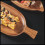 Bladformet trebrett til snacks, frukt og brød, 1 stk. 8