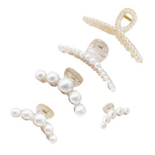 Fermagli per capelli in resina resistente con artiglio per capelli in perla e tenuta forte, accessori per capelli dal design elegante adatti a