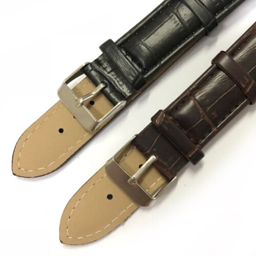 2Pcs Men Watchband Fashion PU Strap Synthetic Bamboo Pattern Replacement 2
