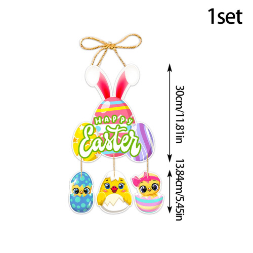 Easter door hanging ornament rabbit theme 1 piece 2